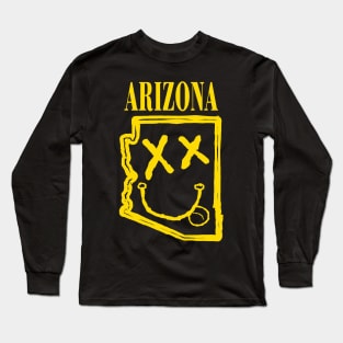 Grunge Heads Arizona Happy Smiling 90's style Grunge Face Long Sleeve T-Shirt